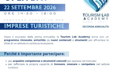 22 Settembre: Open Day Percorso formativo IMPRESE TURISTICHE